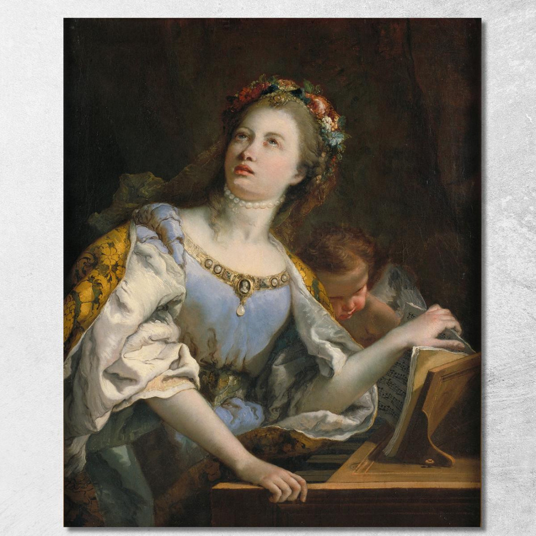Santa Cecilia Giovanni Battista Tiepolo gbt29 quadro stampato su tela Santa Cecilia Giovanni Battista Tiepolo gbt29 quadro stampato su tela