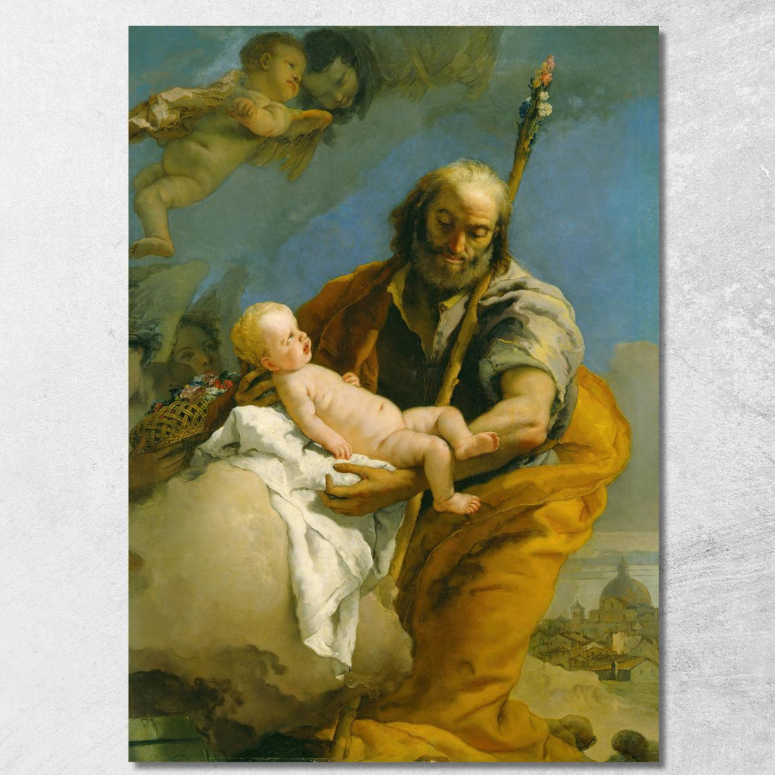 San Giuseppe E Il Cristo Bambino Giovanni Battista Tiepolo gbt30 quadro stampato su tela San Giuseppe E Il Cristo Bambino Giovanni Battista Tiepolo gbt30 quadro stampato su tela