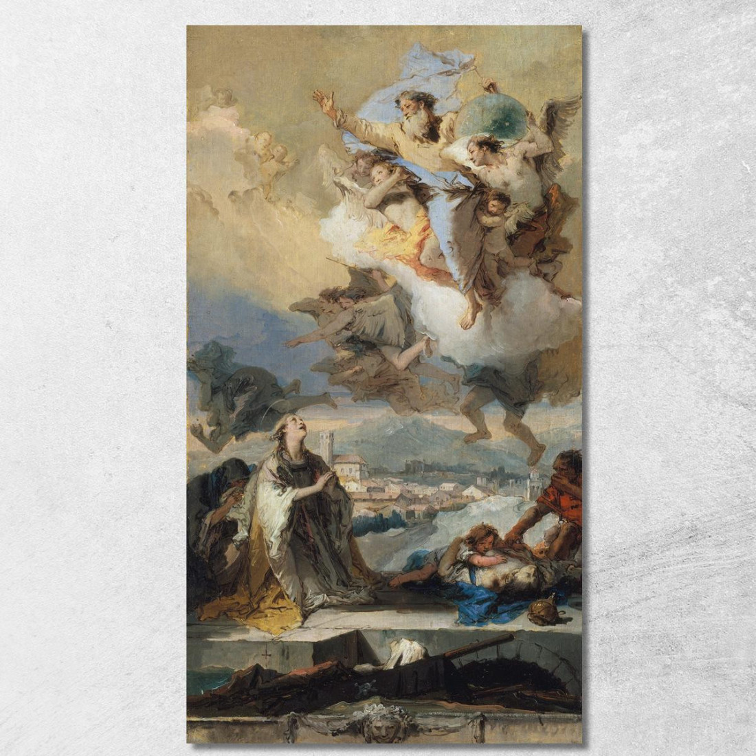 Santa Tecla Prega Per Gli Appestati Giovanni Battista Tiepolo gbt32 quadro stampato su tela Santa Tecla Prega Per Gli Appestati Giovanni Battista Tiepolo gbt32 quadro stampato su tela