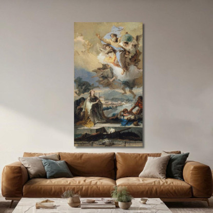 Santa Tecla Prega Per Gli Appestati Giovanni Battista Tiepolo gbt32 quadro stampato su tela