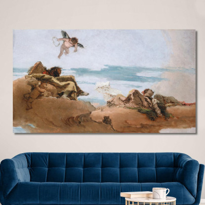 Studio Per Un Soffitto Con La Personificazione Del Consiglio Giovanni Battista Tiepolo gbt33 quadro stampato su tela