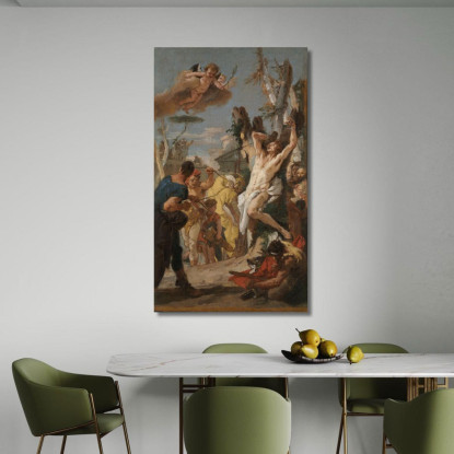 Studio Per Il Martirio Di San Sebastiano Giovanni Battista Tiepolo gbt34 quadro stampato su tela