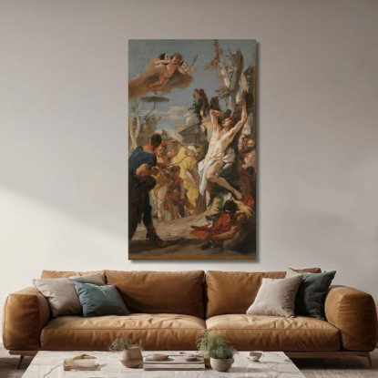 Studio Per Il Martirio Di San Sebastiano Giovanni Battista Tiepolo gbt34 quadro stampato su tela