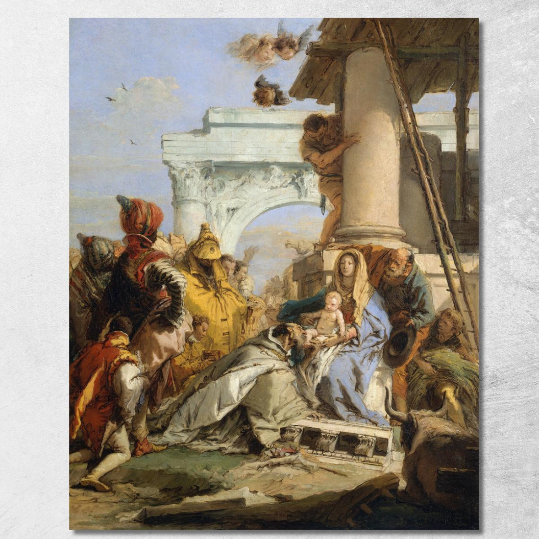 L'Adorazione Dei Magi Giovanni Battista Tiepolo gbt35 quadro stampato su tela L'Adorazione Dei Magi Giovanni Battista Tiepolo gbt35 quadro stampato su tela