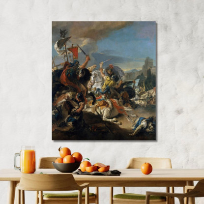 La Battaglia Di Vercellae Giovanni Battista Tiepolo gbt38 quadro stampato su tela