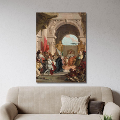 L'Investitura Del Vescovo Aroldo A Duca Di Franconia Giovanni Battista Tiepolo gbt48 quadro stampato su tela