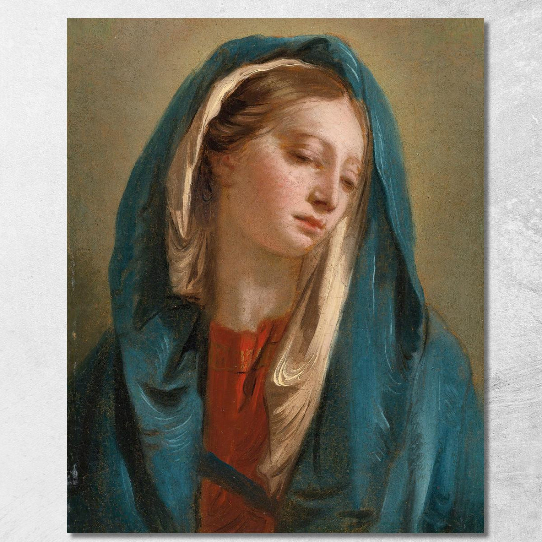 La Madonna È Rivolta Frontalmente E Indossa Un Mantello Blu Giovanni Battista Tiepolo gbt49 quadro stampato su tela La Madonna È Rivolta Frontalmente E Indossa Un Mantello Blu Giovanni Battista Tiepolo gbt49 quadro stampato su tela
