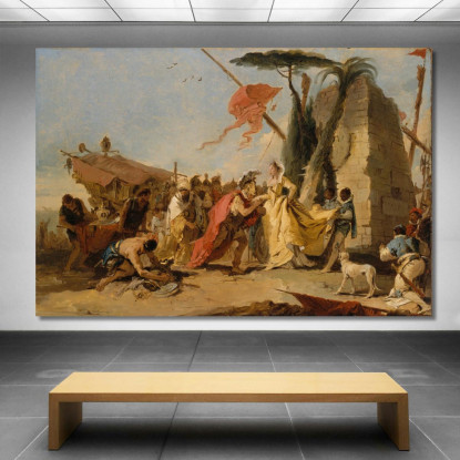 L'Incontro Di Antonio E Cleopatra Giovanni Battista Tiepolo gbt51 quadro stampato su tela