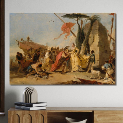 L'Incontro Di Antonio E Cleopatra Giovanni Battista Tiepolo gbt51 quadro stampato su tela