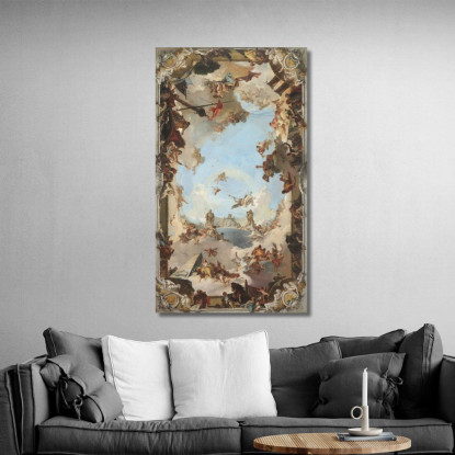 Ricchezza E Benefici Della Monarchia Spagnola Sotto Carlo Iii Giovanni Battista Tiepolo gbt55 quadro stampato su tela