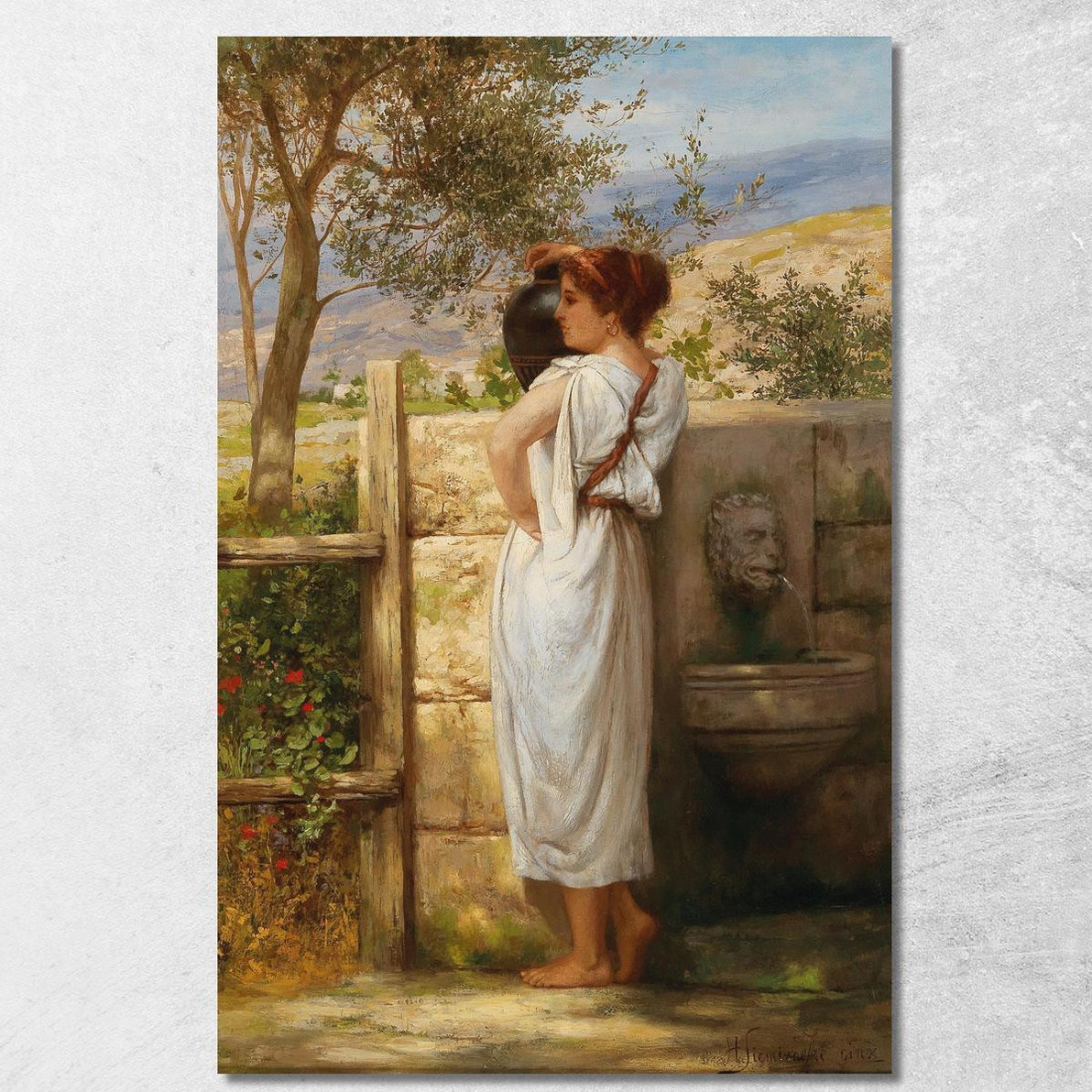 Presso La Fontana Ii Henryk Siemiradzki hsm4 quadro stampato su tela Presso La Fontana Ii Henryk Siemiradzki hsm4 quadro stampato su tela