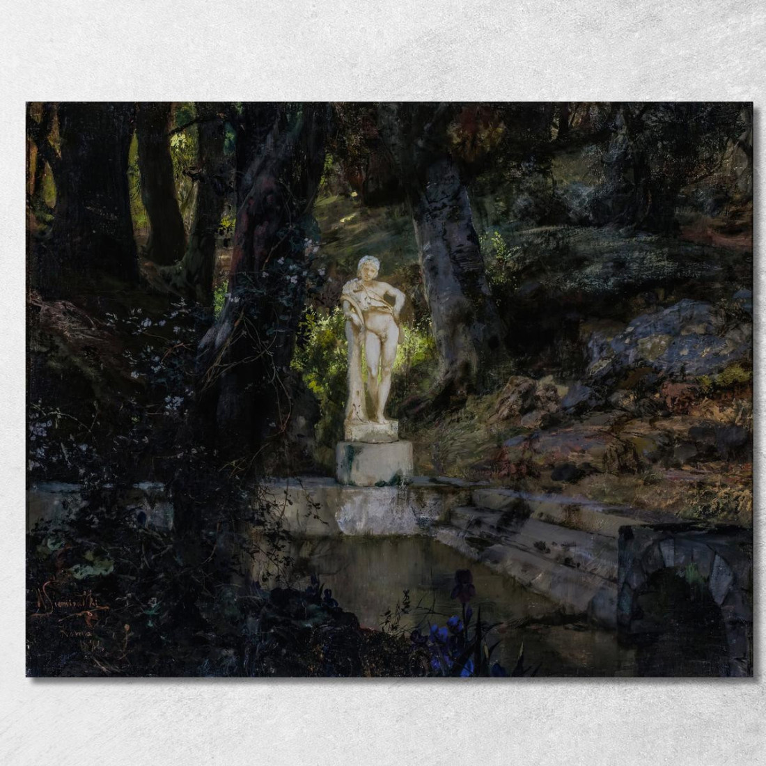 Lo Stagno Del Fauno Henryk Siemiradzki hsm14 quadro stampato su tela Lo Stagno Del Fauno Henryk Siemiradzki hsm14 quadro stampato su tela