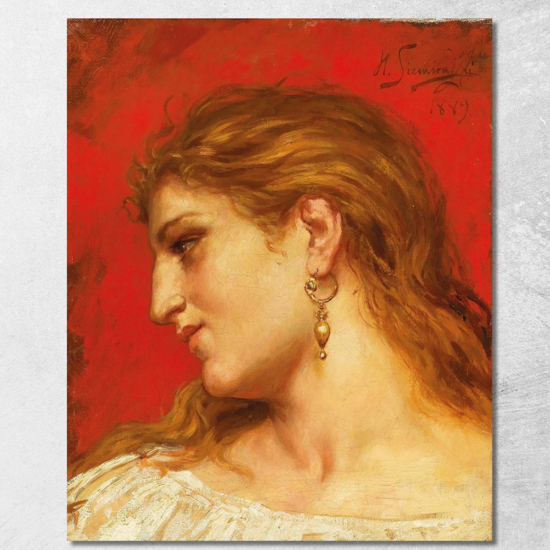 Studio Per Il Dipinto Frine Al Festival Di Poseidone A Eleusi Henryk Siemiradzki hsm41 quadro stampato su tela Studio Per Il Dipinto Frine Al Festival Di Poseidone A Eleusi Henryk Siemiradzki hsm41 quadro stampato su tela