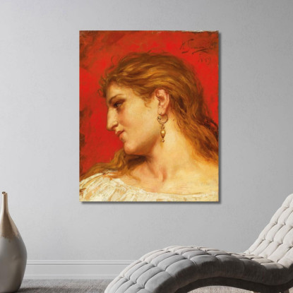Studio Per Il Dipinto Frine Al Festival Di Poseidone A Eleusi Henryk Siemiradzki hsm41 quadro stampato su tela