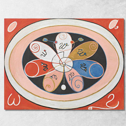 Evoluzione N. 15 Gruppo Iv Le Stelle A Sette Punte Hilma af Klint hak6 quadro stampato su tela