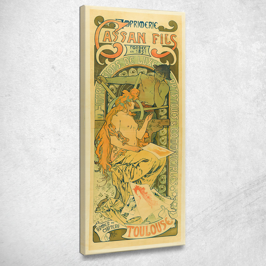 Tipografia Cassan Fils Fondata Nel 1851 Tolosa Alphonse Mucha amu53 quadro stampato su tela Tipografia Cassan Fils Fondata Nel 1851 Tolosa Alphonse Mucha amu53 quadro stampato su tela