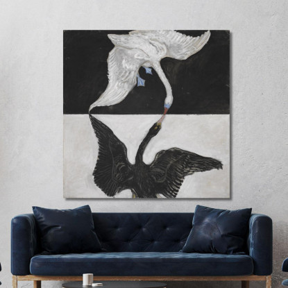 Gruppo Ixsuw Il Cigno N. 1 Hilma af Klint hak14 quadro stampato su tela