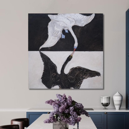 Gruppo Ix-Suw Il Cigno N.1 Hilma af Klint hak16 quadro stampato su tela