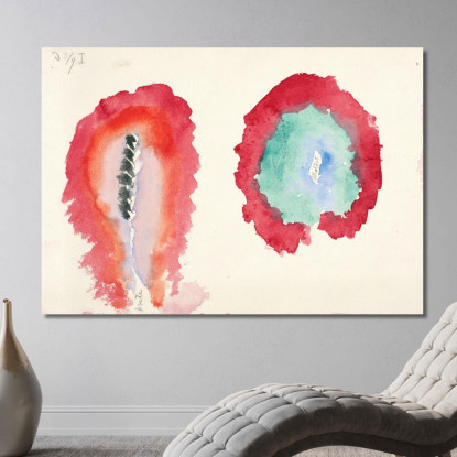 Grano E Assenzio Hilma af Klint hak34 quadro stampato su tela