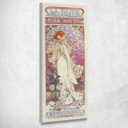 La Signora Delle Camelie Alphonse Mucha amu58 quadro stampato su tela