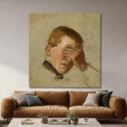Ragazzo Che Si Copre Gli Occhi Jacek Malczewski jml11 quadro stampato su tela