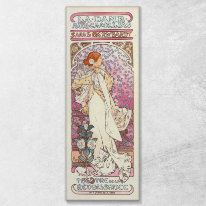 La Signora Delle Camelie Alphonse Mucha amu58 quadro stampato su tela