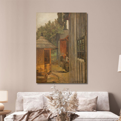 Cortile Jacek Malczewski jml19 quadro stampato su tela