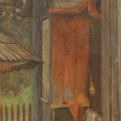 Cortile Jacek Malczewski jml19 quadro stampato su tela