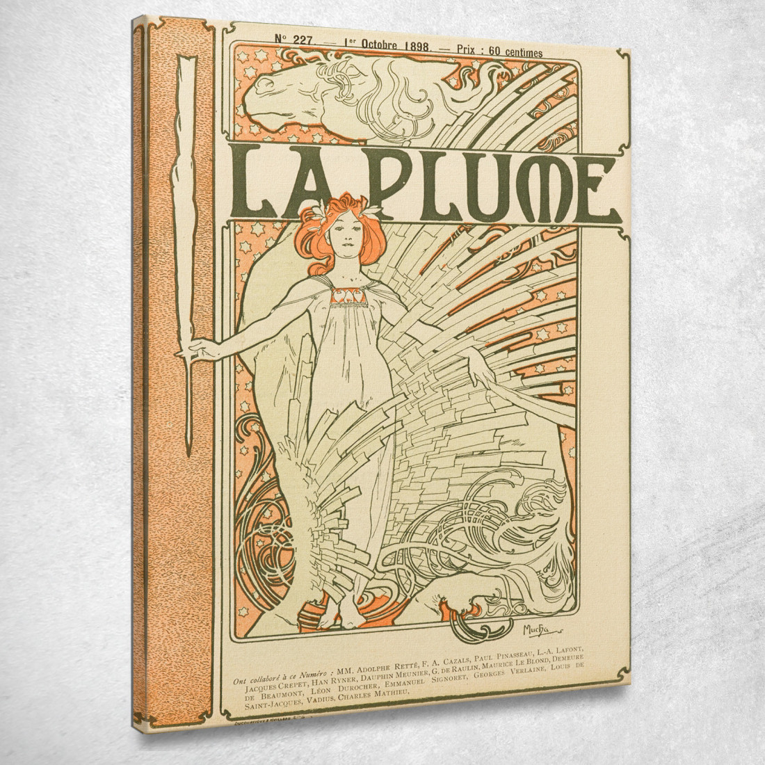 La Piuma 2 Alphonse Mucha amu60 quadro stampato su tela La Piuma 2 Alphonse Mucha amu60 quadro stampato su tela
