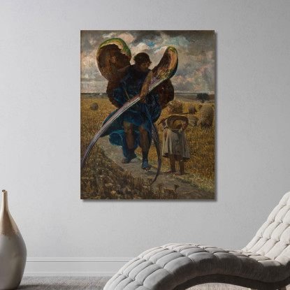 Dopo Il Trittico Degli Angeli (Parte Centrale) Jacek Malczewski jml33 quadro stampato su tela