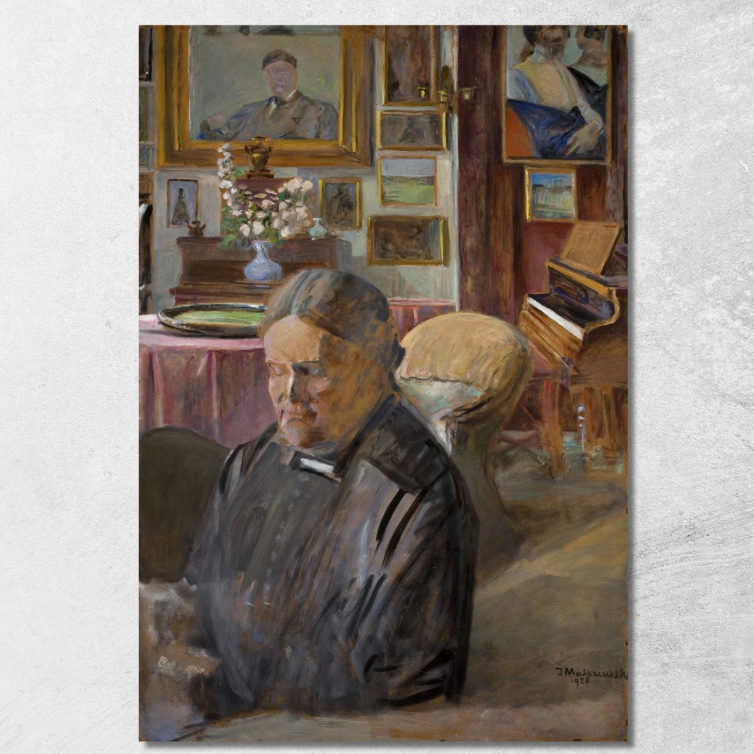 Helena La Sorella Dell'Artista In Casa Jacek Malczewski jml39 quadro stampato su tela Helena La Sorella Dell'Artista In Casa Jacek Malczewski jml39 quadro stampato su tela