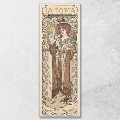 La Tosca Alphonse Mucha amu63 quadro stampato su tela