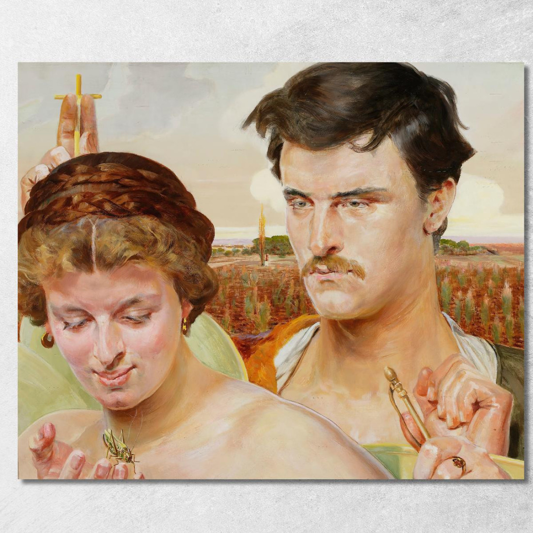 Musica Ala Destra Del Trittico Jacek Malczewski jml61 quadro stampato su tela Musica Ala Destra Del Trittico Jacek Malczewski jml61 quadro stampato su tela