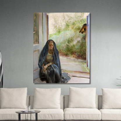 Trittico Dei Miei Modelli (Parte Destra) Jacek Malczewski jml66 quadro stampato su tela
