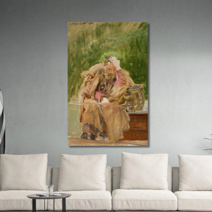 Vecchio Ad Un Pozzo D'Acqua Jacek Malczewski jml69 quadro stampato su tela