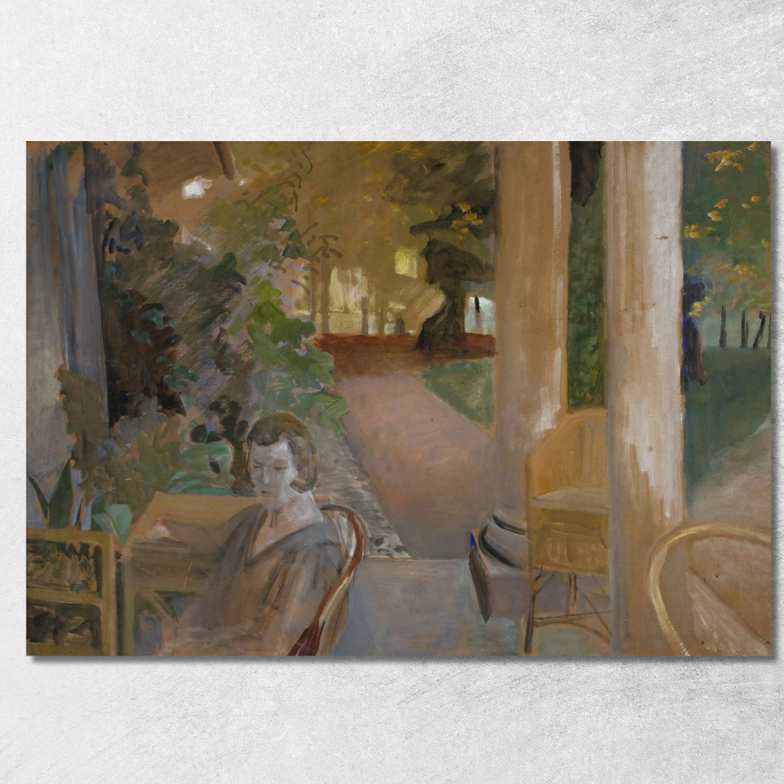 Sulla Veranda Jacek Malczewski jml71 quadro stampato su tela Sulla Veranda Jacek Malczewski jml71 quadro stampato su tela