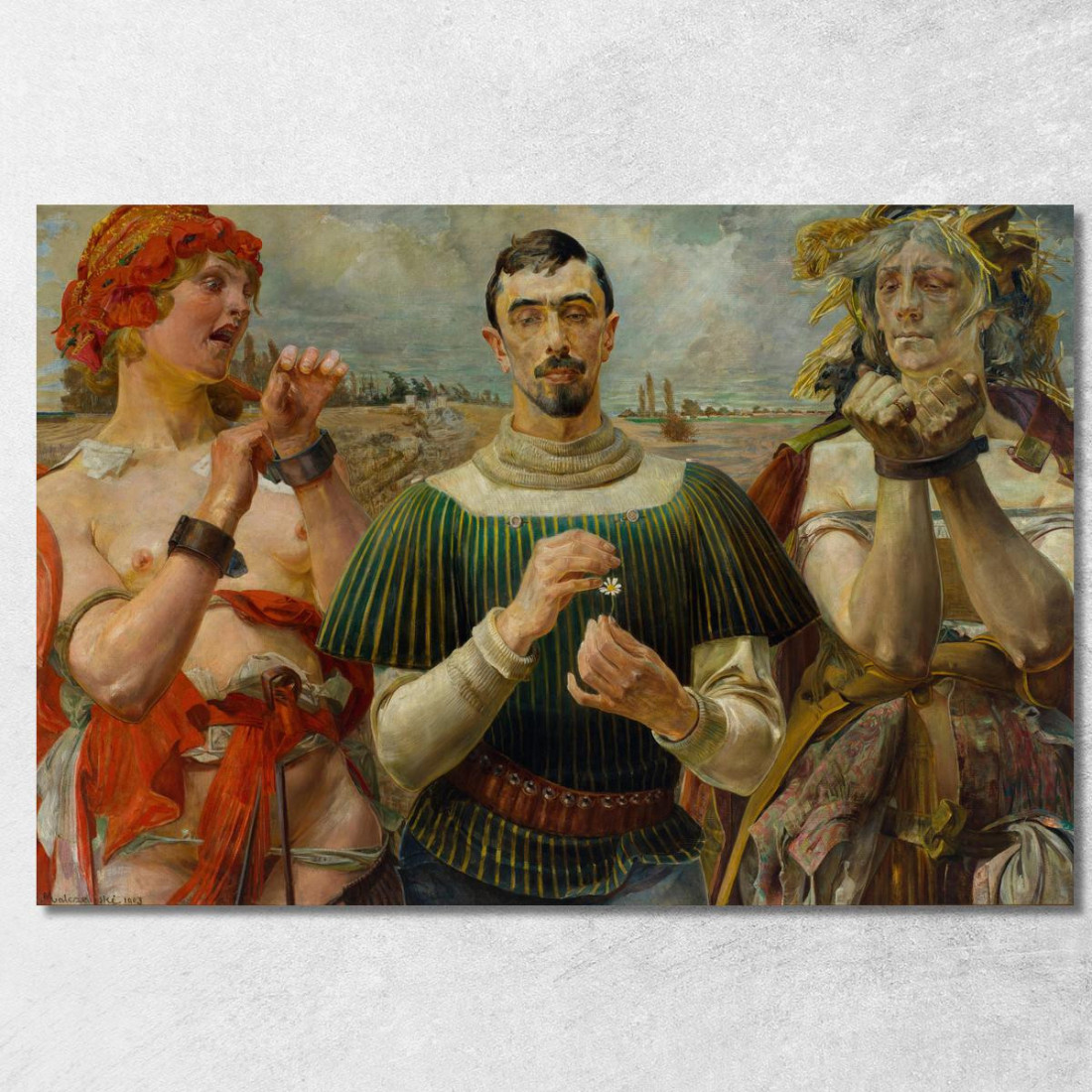 Amleto Polacco Ritratto Di Aleksander Wielopolski Jacek Malczewski jml75 quadro stampato su tela Amleto Polacco Ritratto Di Aleksander Wielopolski Jacek Malczewski jml75 quadro stampato su tela
