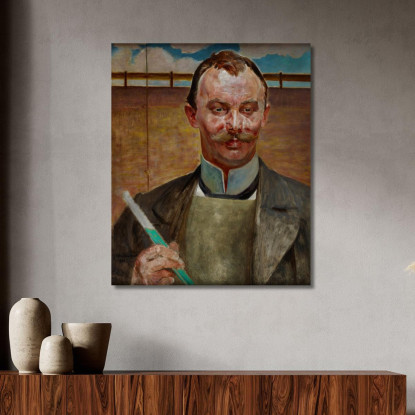 Ritratto Di Alfred Stepek Jacek Malczewski jml80 quadro stampato su tela