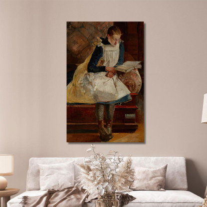 Ritratto Della Figlia Dell'Artista Julia Jacek Malczewski jml81 quadro stampato su tela