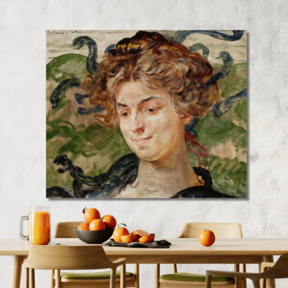 Ritratto Dell'Attrice Helena Sulima Nei Panni Di Gorgone Jacek Malczewski jml86 quadro stampato su tela