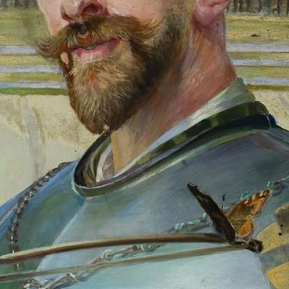 Autoritratto In Armatura Con Violini Jacek Malczewski jml110 quadro stampato su tela