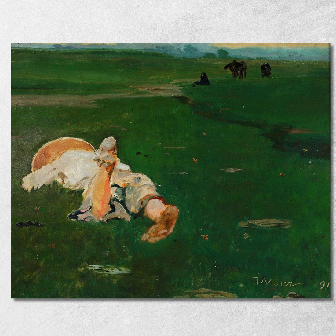 Pastorella In Un Prato Jacek Malczewski jml117 quadro stampato su tela Pastorella In Un Prato Jacek Malczewski jml117 quadro stampato su tela