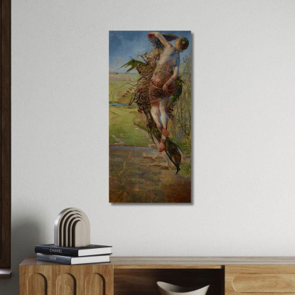 Primavera Jacek Malczewski jml124 quadro stampato su tela
