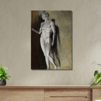 Studio Di Una Scultura Classica Jacek Malczewski jml129 quadro stampato su tela