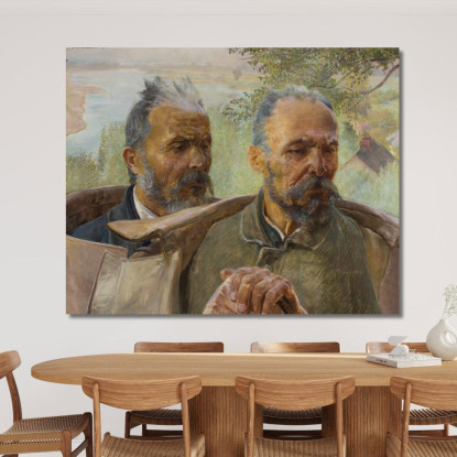 Due Teste Di Vecchi Jacek Malczewski jml138 quadro stampato su tela