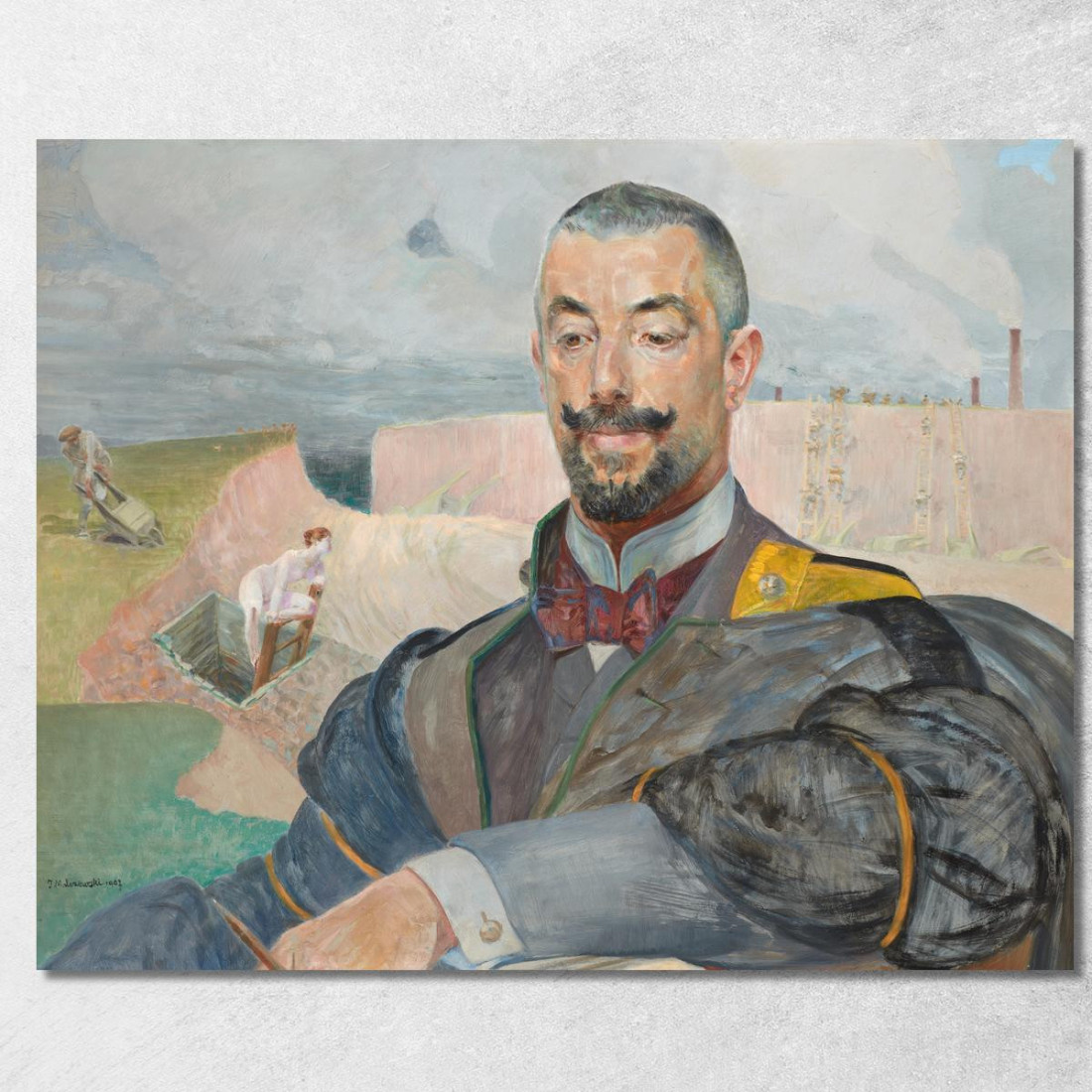 Ritratto Di Erazm Baracz Jacek Malczewski jml157 quadro stampato su tela Ritratto Di Erazm Baracz Jacek Malczewski jml157 quadro stampato su tela