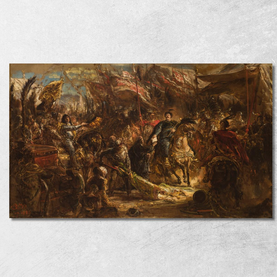 Jan Iii Sobieski Consegna Al Canonico Denhoff Una Lettera Al Papa Jan Matejko jmt15 quadro stampato su tela Jan Iii Sobieski Consegna Al Canonico Denhoff Una Lettera Al Papa Jan Matejko jmt15 quadro stampato su tela
