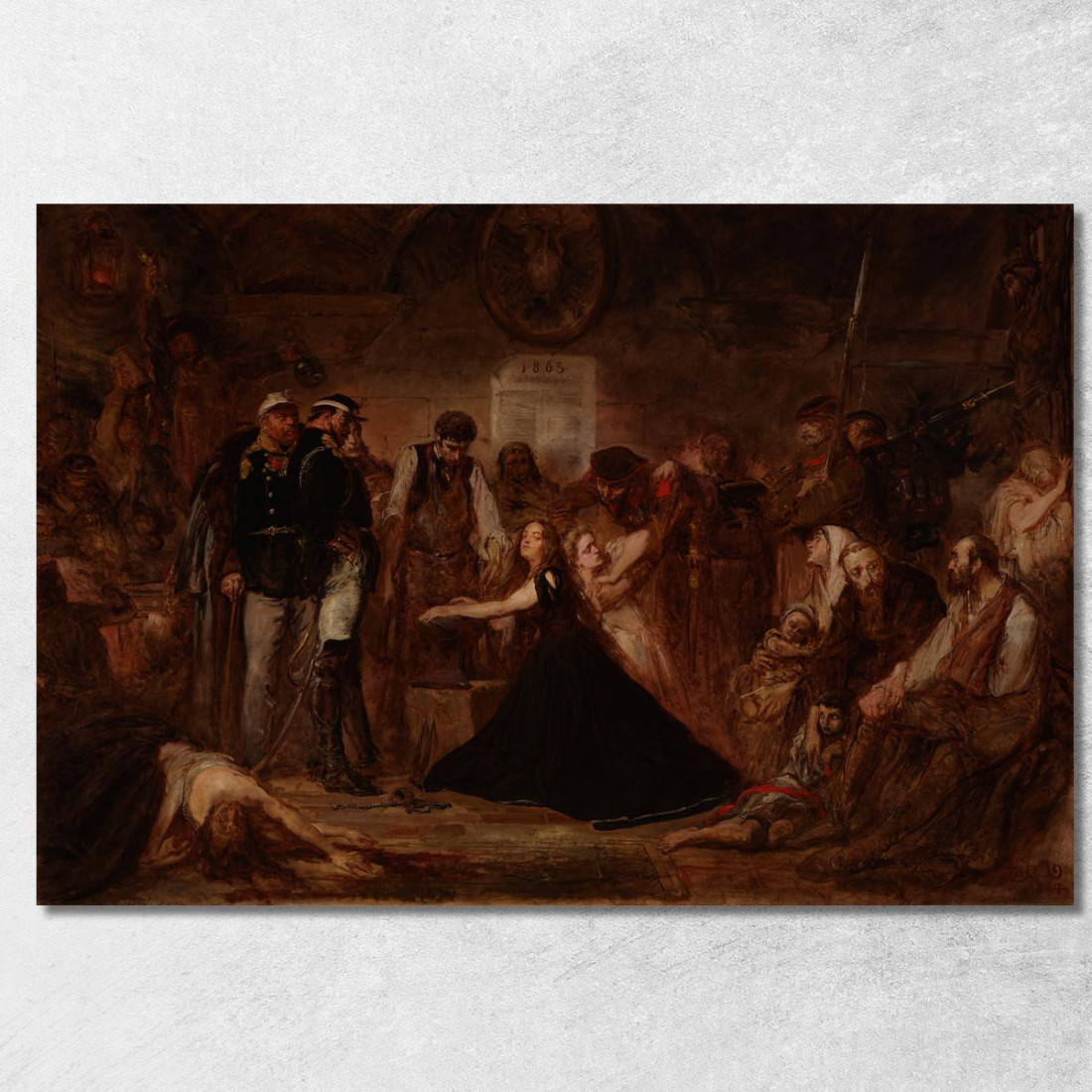 Polonia 1863 Polonia Incatenata Jan Matejko jmt26 quadro stampato su tela Polonia 1863 Polonia Incatenata Jan Matejko jmt26 quadro stampato su tela
