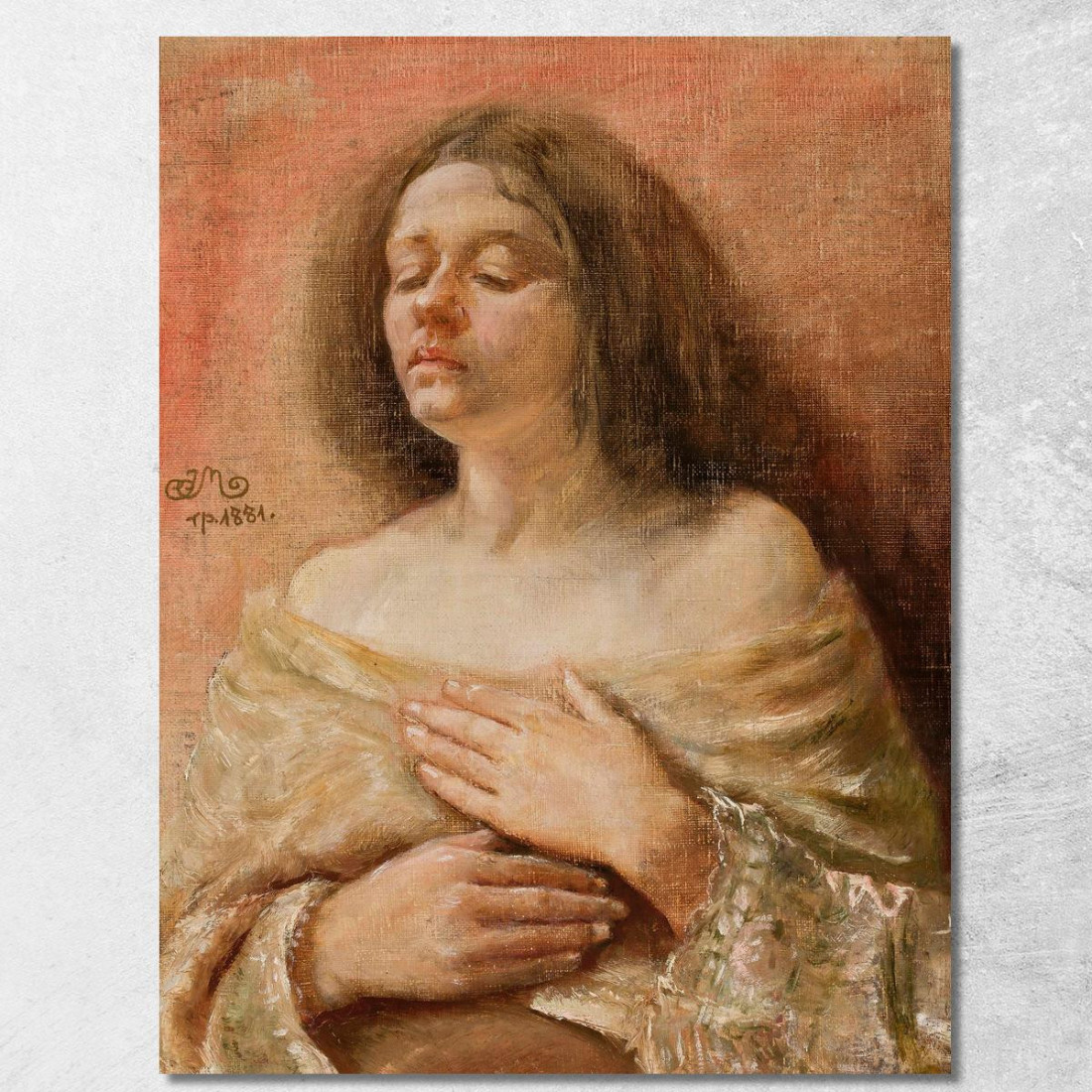 Studio Del Ritratto Di Una Donna Jan Matejko jmt50 quadro stampato su tela Studio Del Ritratto Di Una Donna Jan Matejko jmt50 quadro stampato su tela
