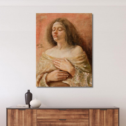 Studio Del Ritratto Di Una Donna Jan Matejko jmt50 quadro stampato su tela